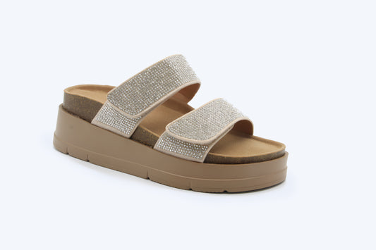 Silver Shine Buckle Flat