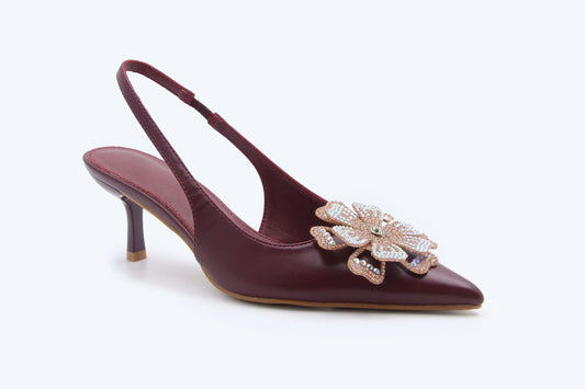 Maroon Trendsetter Sparkle Heel
