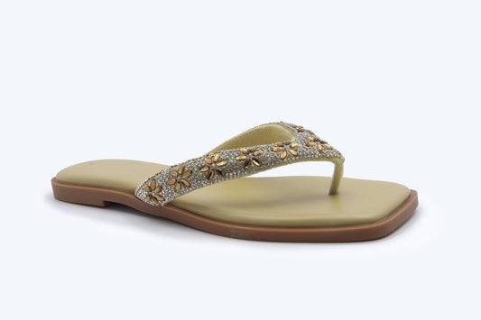 Nude Flower Thong Flat