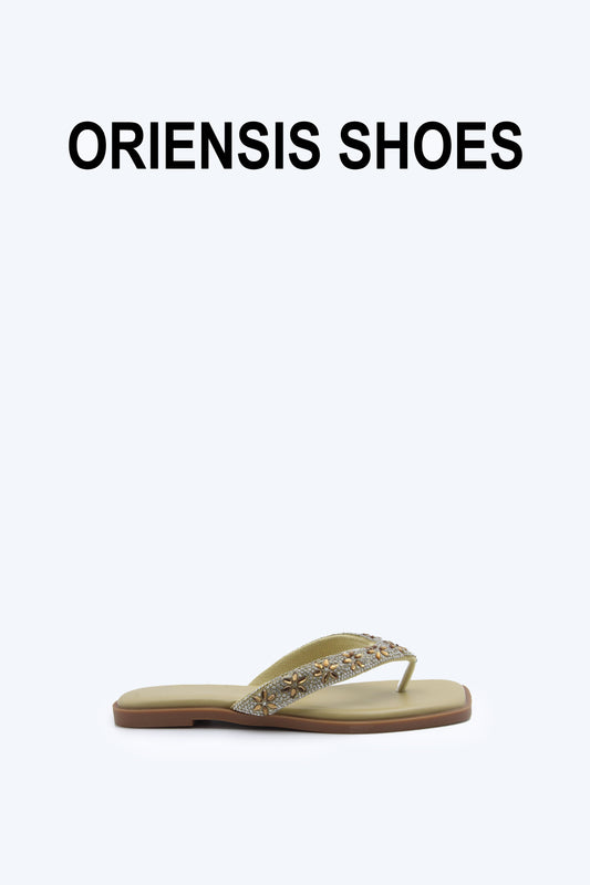 Nude Flower Thong Flat