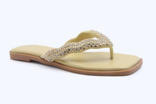 Gold Cloud Thong Flat