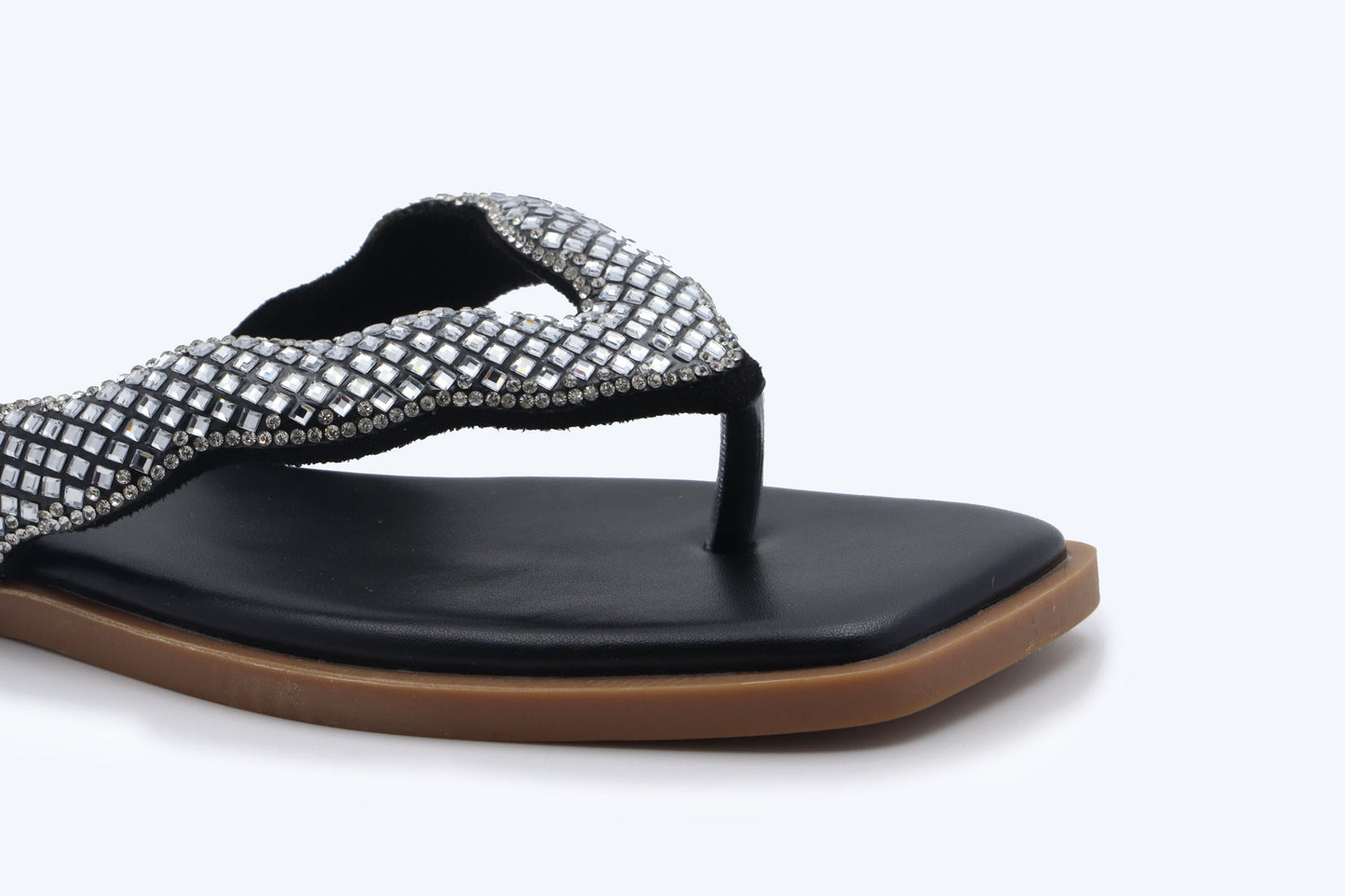 Black Cloud Thong Flat