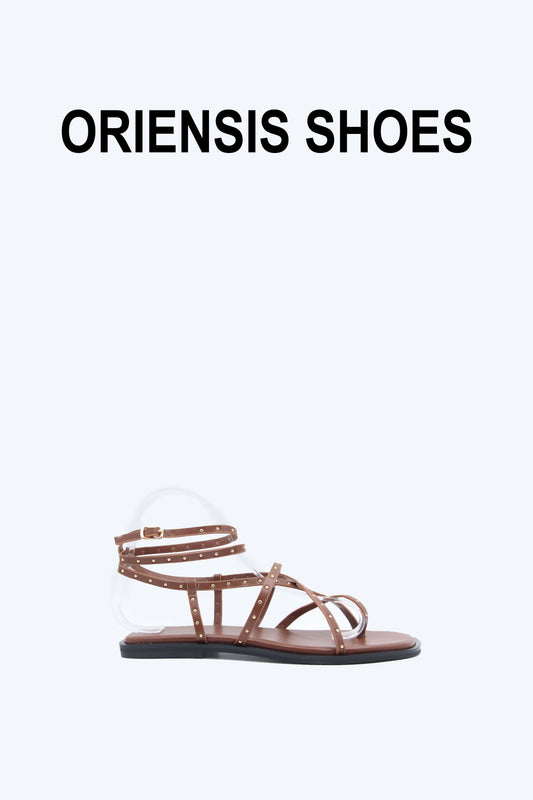 Brown Raya Cross Flat