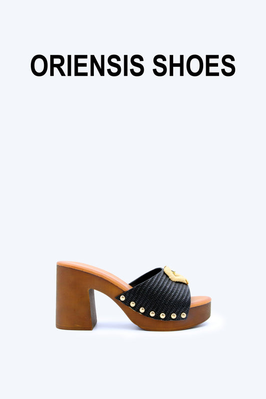 Black Cleo Step Sandal