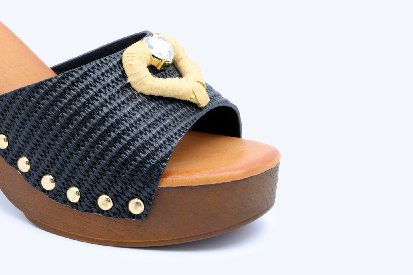 Black Cleo Step Sandal