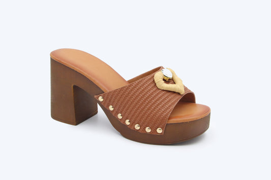 Brown Cleo Step Sandal