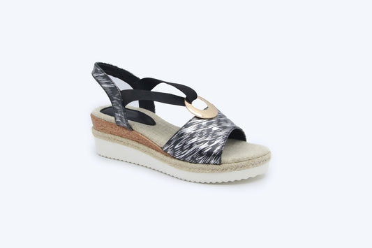 Black Lina Curve Heel