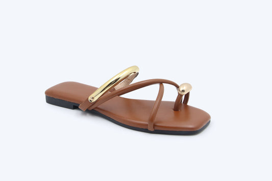 Brown Luna Loop Flat