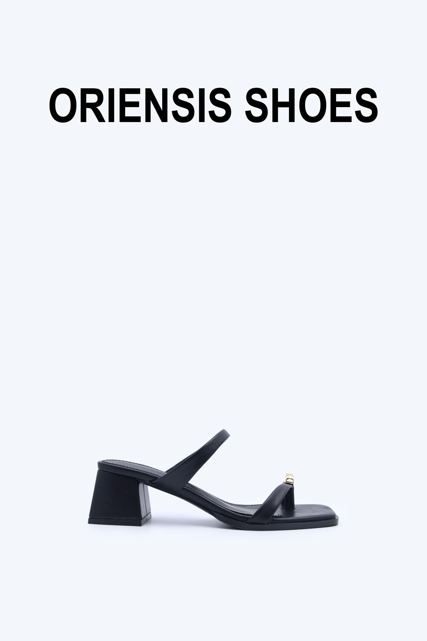 Black Metal Accent Sandal