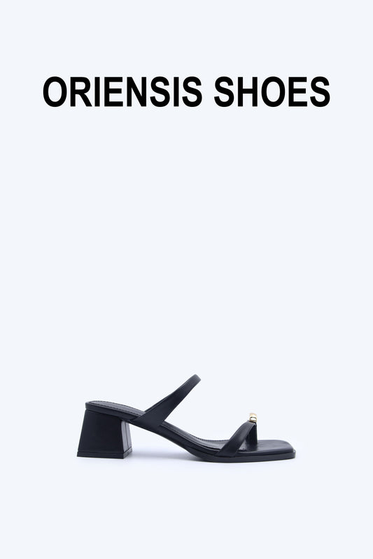 Black Metal Accent Sandal