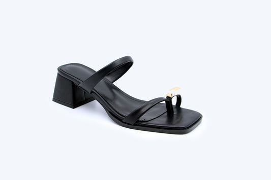 Black Metal Accent Sandal