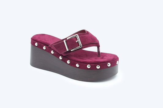 WineRed Metallic Weave Flat