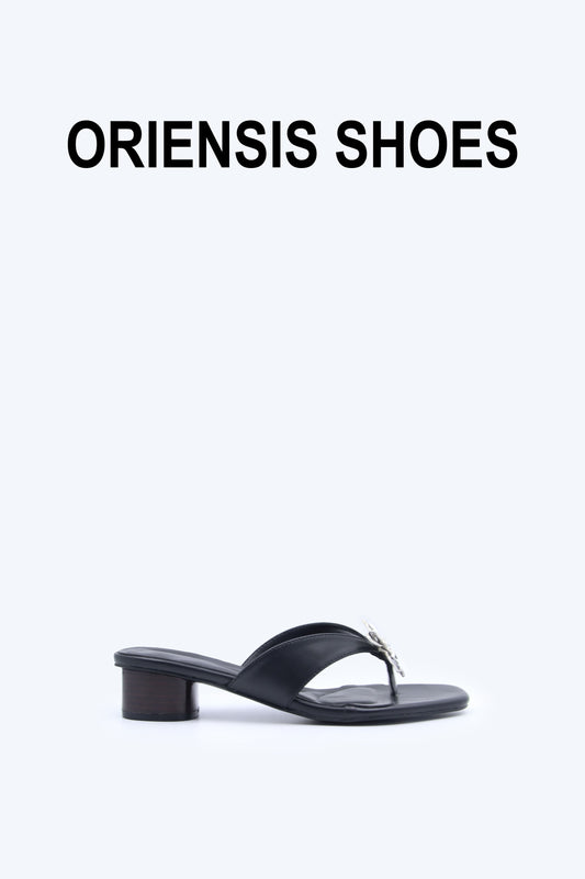 Black Flower FlipFlop Sandal
