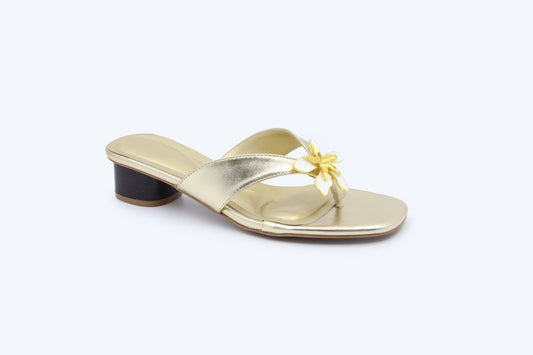 Gold Flower FlipFlop Sandal