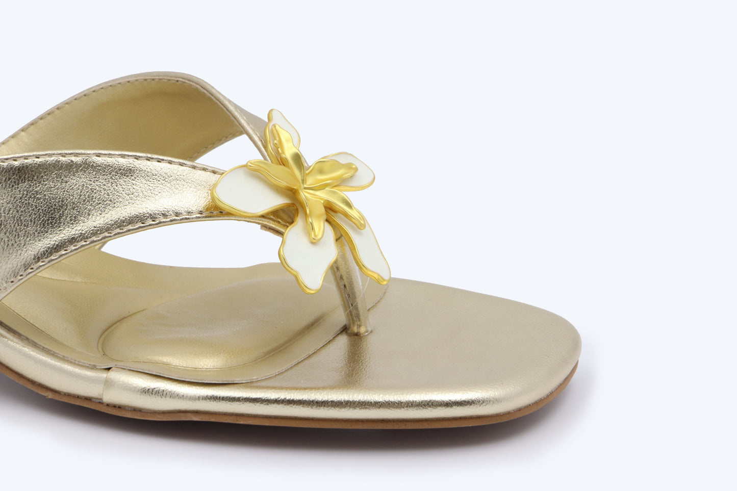 Gold Flower FlipFlop Sandal