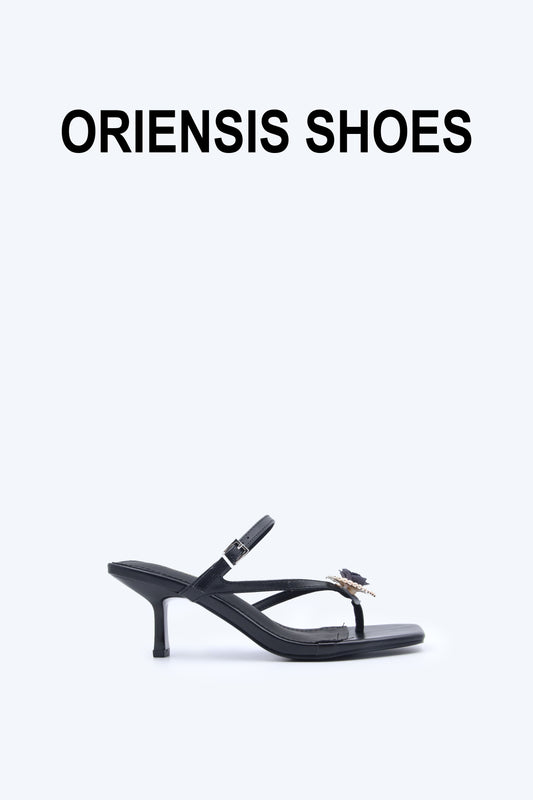 Black Diamond Heart Sandal