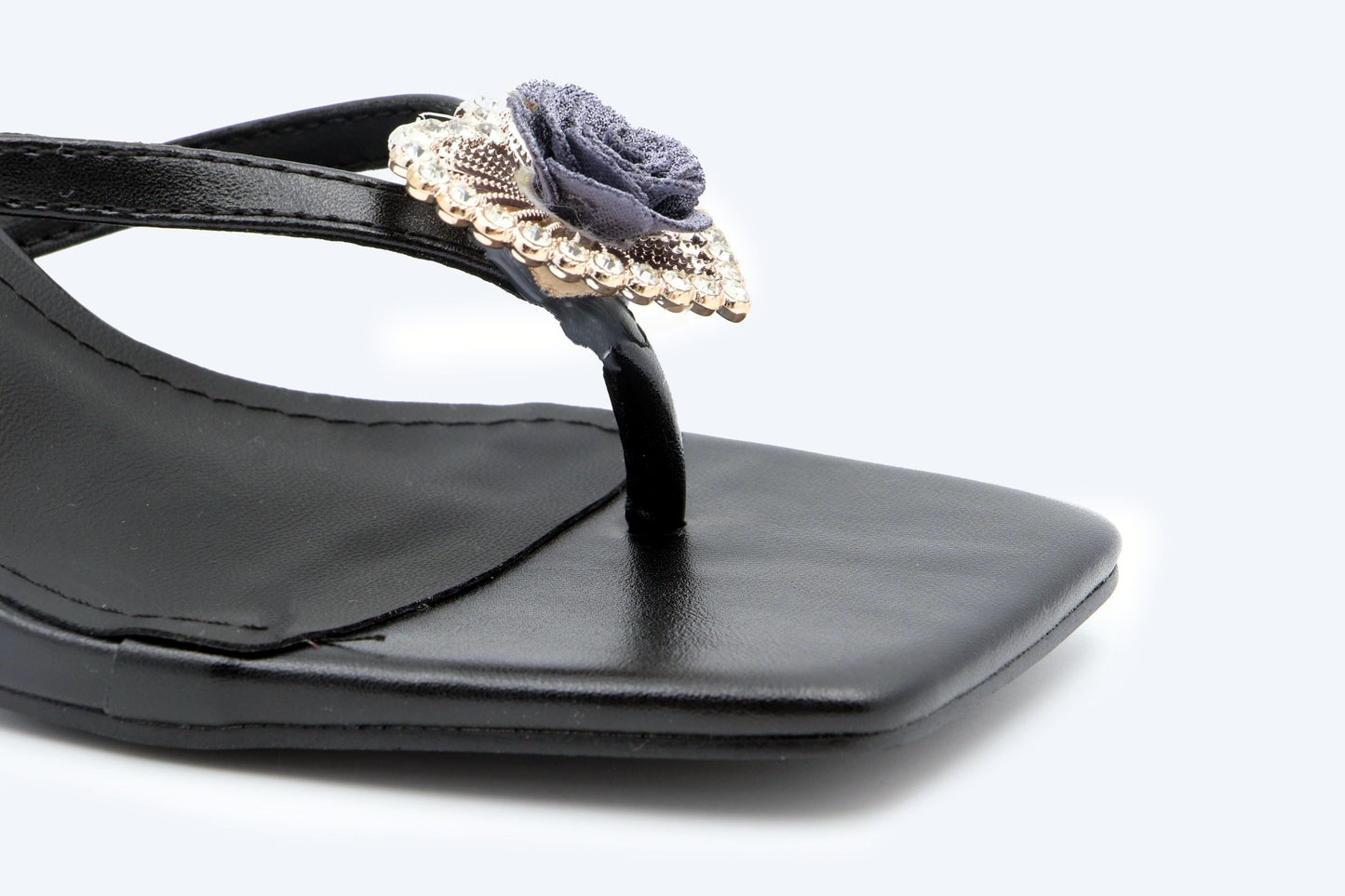Black Diamond Heart Sandal