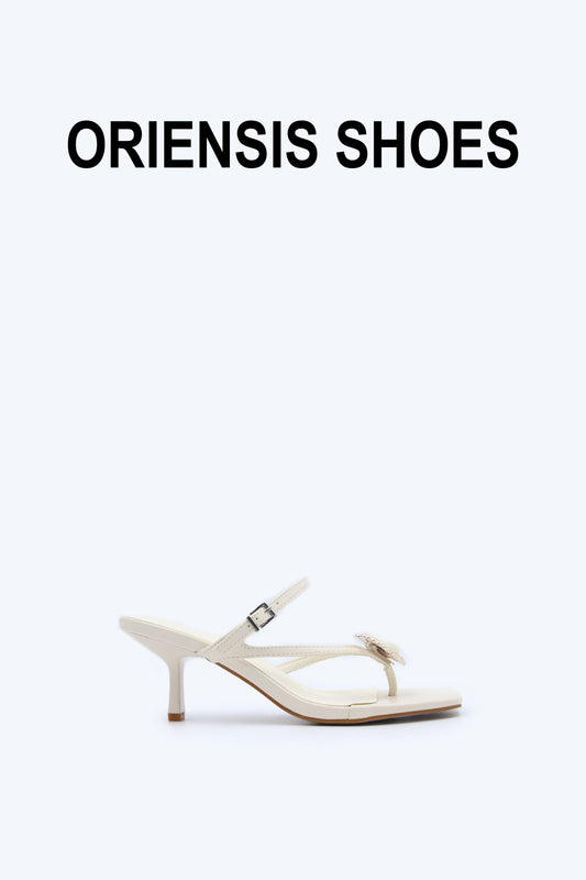 White Diamond Heart Sandal