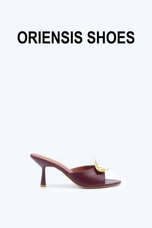 WineRed Pearl Accent Sandal