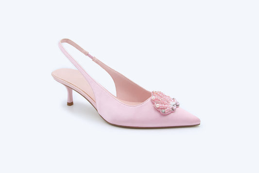 Pink Pearl Shell Heel