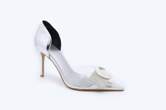 Silver Chic Diamond Heel