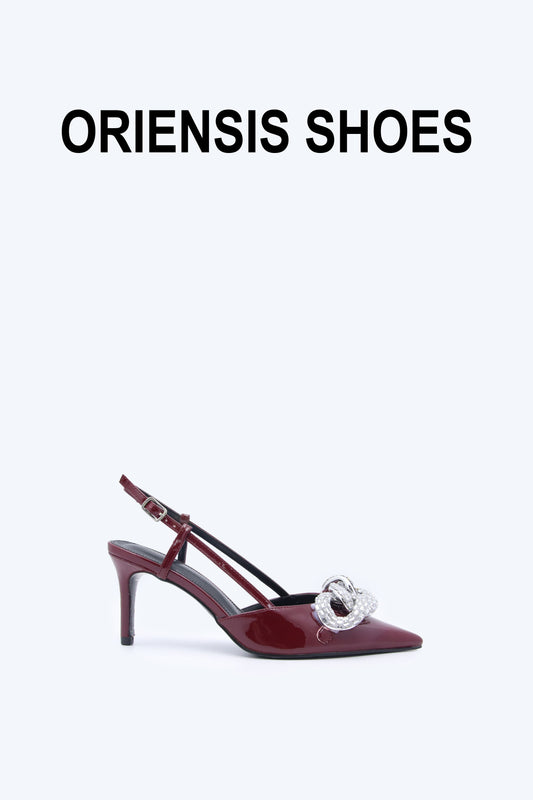 Red Shine Circle Heel