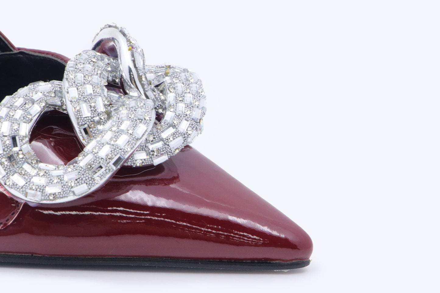 Red Shine Circle Heel