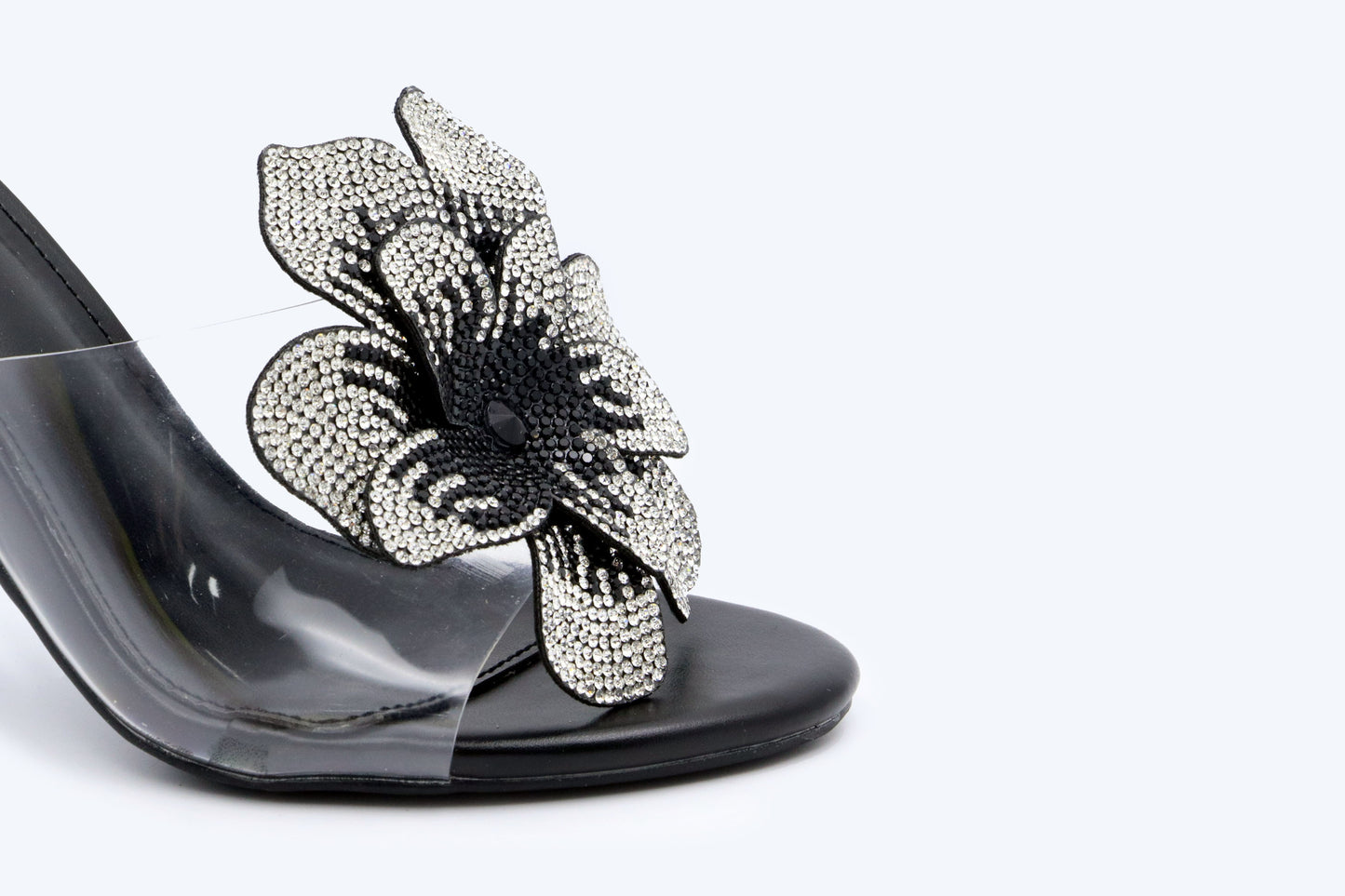 Black Bling Mule Sandal
