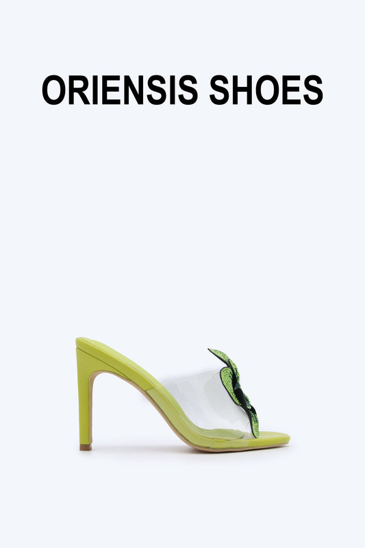 Green Bling Mule Sandal