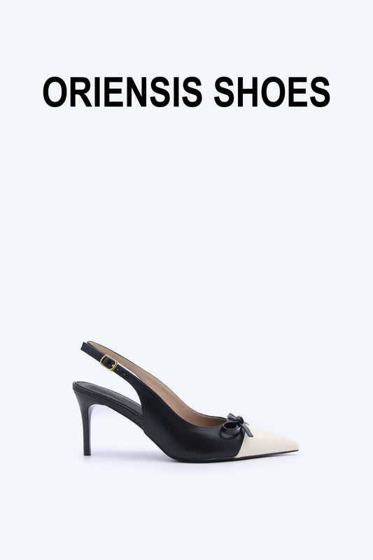 Black Bloom Slingback Heel