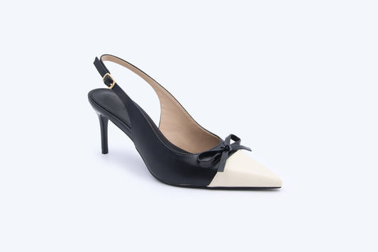 Black Bloom Slingback Heel