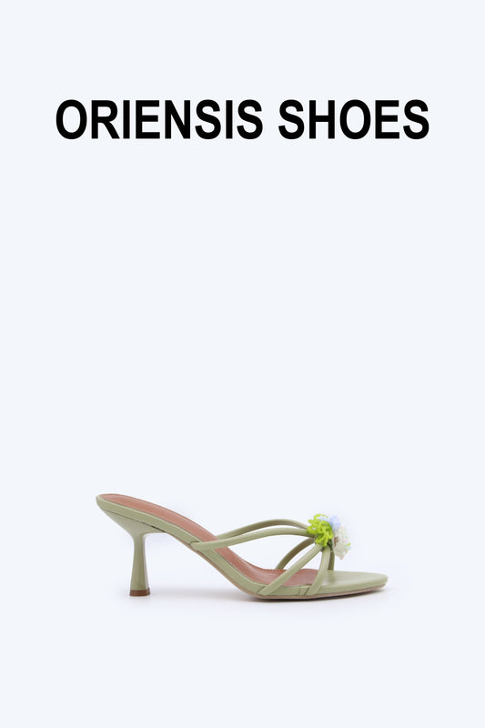 Green Flower Minimal Sandal