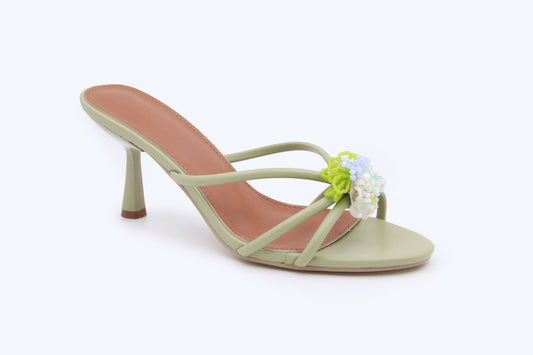 Green Flower Minimal Sandal