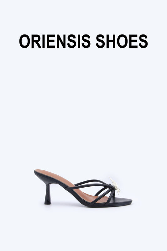 Black Flower Minimal Sandal