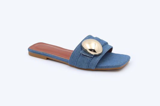 Dark Blue Jean Flat