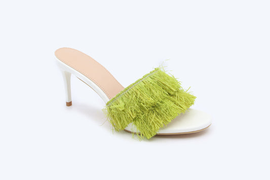 Green Tassel Allure Sandal