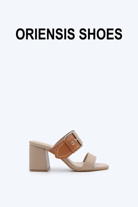 Nude Metallic Weave Sandal