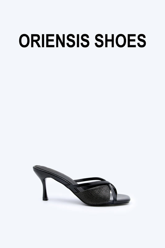 Black Crisscross Heel