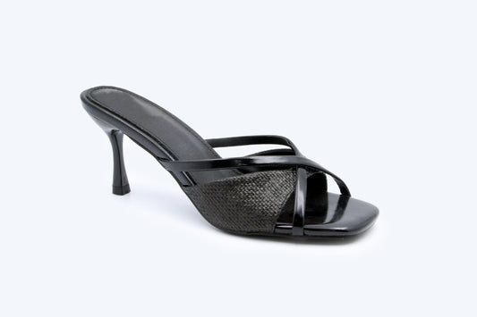 Black Crisscross Heel