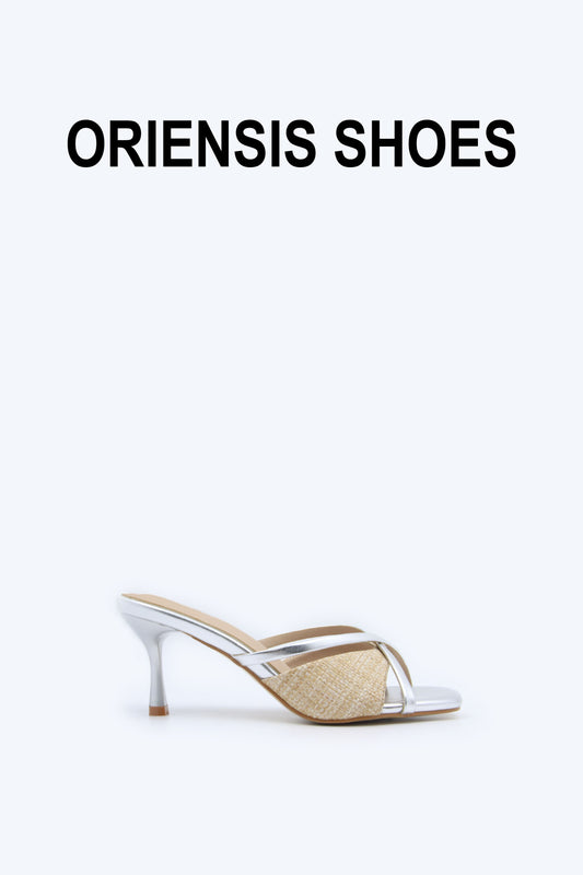Silver Crisscross Heel