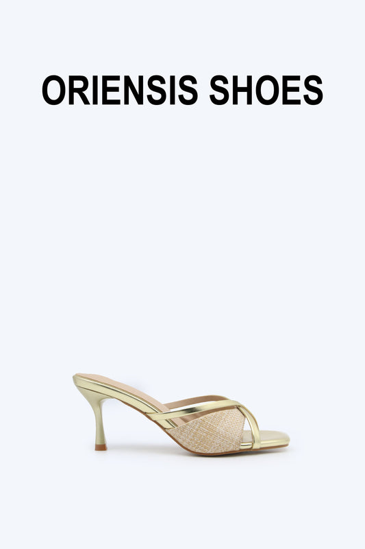 Gold Crisscross Heel