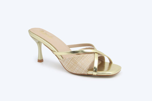 Gold Crisscross Heel