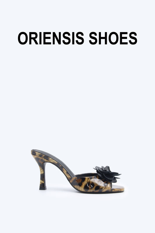 Leopard Flora Mule Sandal