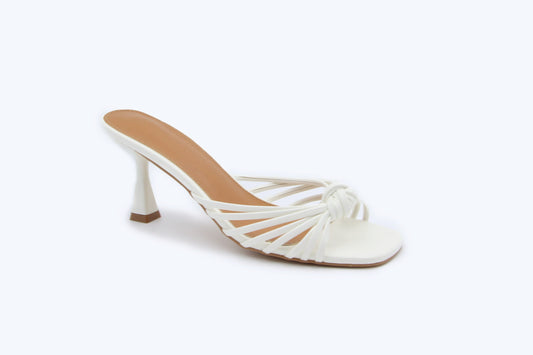 White Twist Knot Sandal