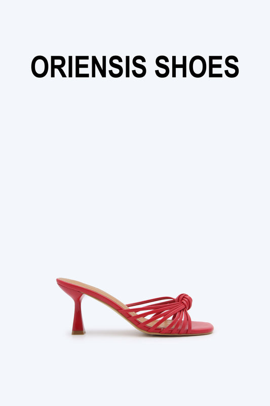 Red Twist Knot Sandal