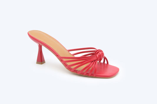 Red Twist Knot Sandal
