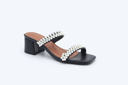 Black Elegant Strand Sandal