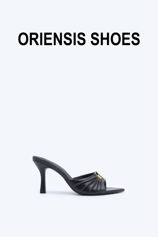 Black Shine Charm Sandal