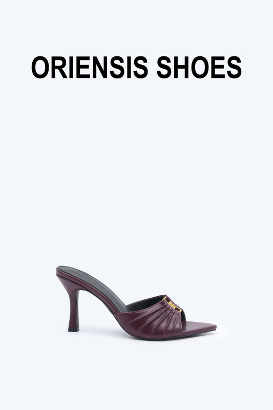 WineRed Shine Charm Sandal