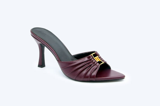 WineRed Shine Charm Sandal
